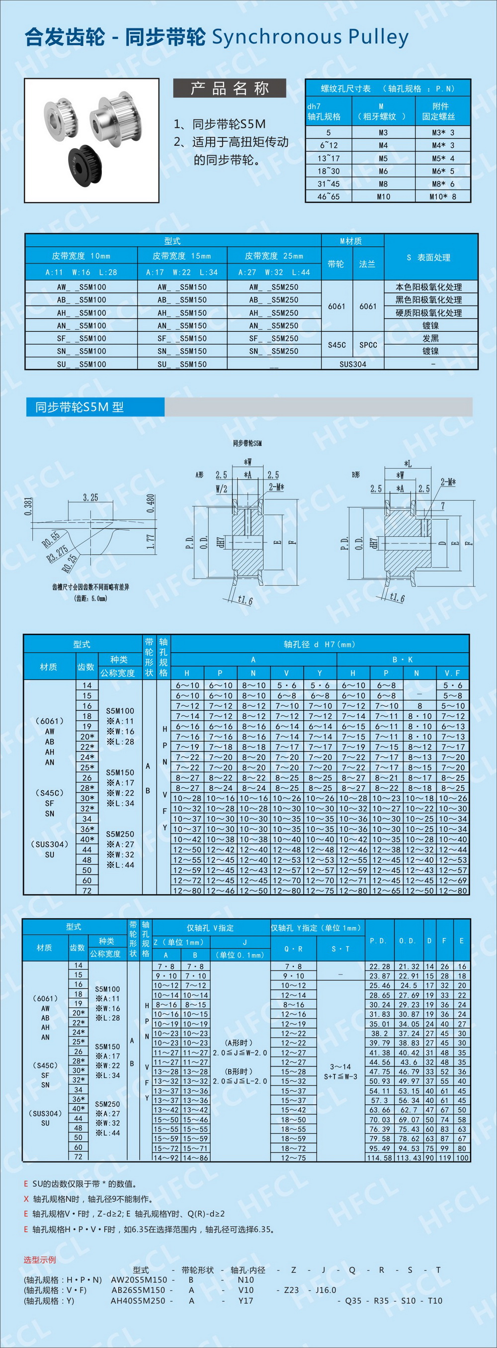 S5M同步帶輪規格型號 S5M同步帶輪規格型號